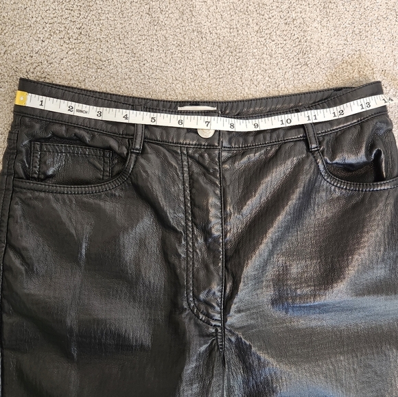 Aritzia Wilfred Melina Black Vegan Leather Pants Dark Academia Preppy Size 8 - Picture 8 of 15